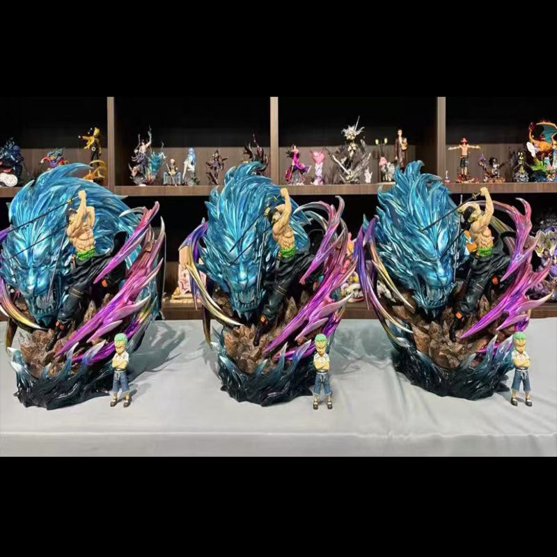 JIAO DIAN & C4 Studio One Piece Straw Hat Pirates 1st Extreme Tiger Hunter Zoro [ELECTROPLATING] Resin Statue In Stock