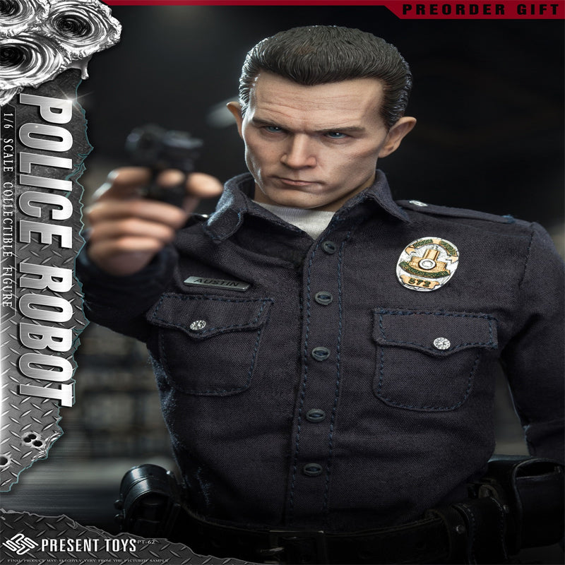 Present Toys SP62 Police Robot - T1000 1/6 Limited Collectible Action Figure In Stock