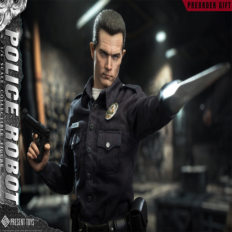 Present Toys SP62 Police Robot - T1000 1/6 Limited Collectible Action Figure In Stock