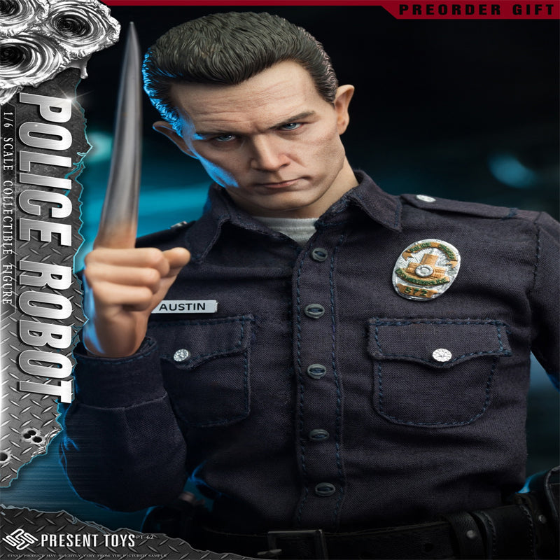 Present Toys SP62 Police Robot - T1000 1/6 Limited Collectible Action Figure In Stock