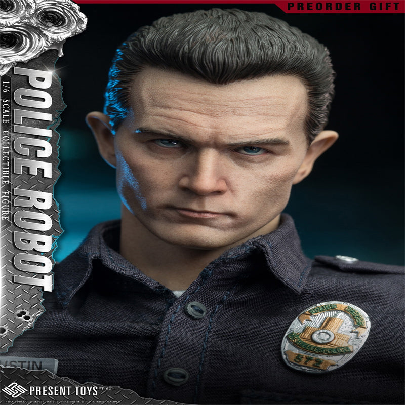 Present Toys SP62 Police Robot - T1000 1/6 Limited Collectible Action Figure In Stock