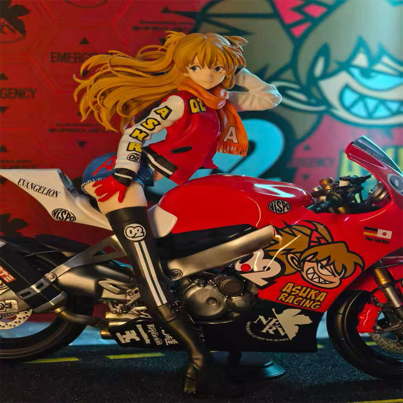 LJS Studio - Neon Genesis Evangelion Motorcycle Soryu Asuka Langley & Motorcycle Ayanami Rei 2.0 GK Resin Statue IN Stock
