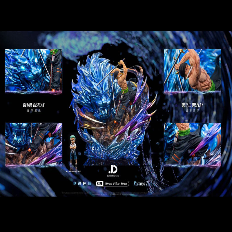 JIAO DIAN & C4 Studio One Piece Straw Hat Pirates 1st Extreme Tiger Hunter Zoro [ELECTROPLATING] Resin Statue In Stock