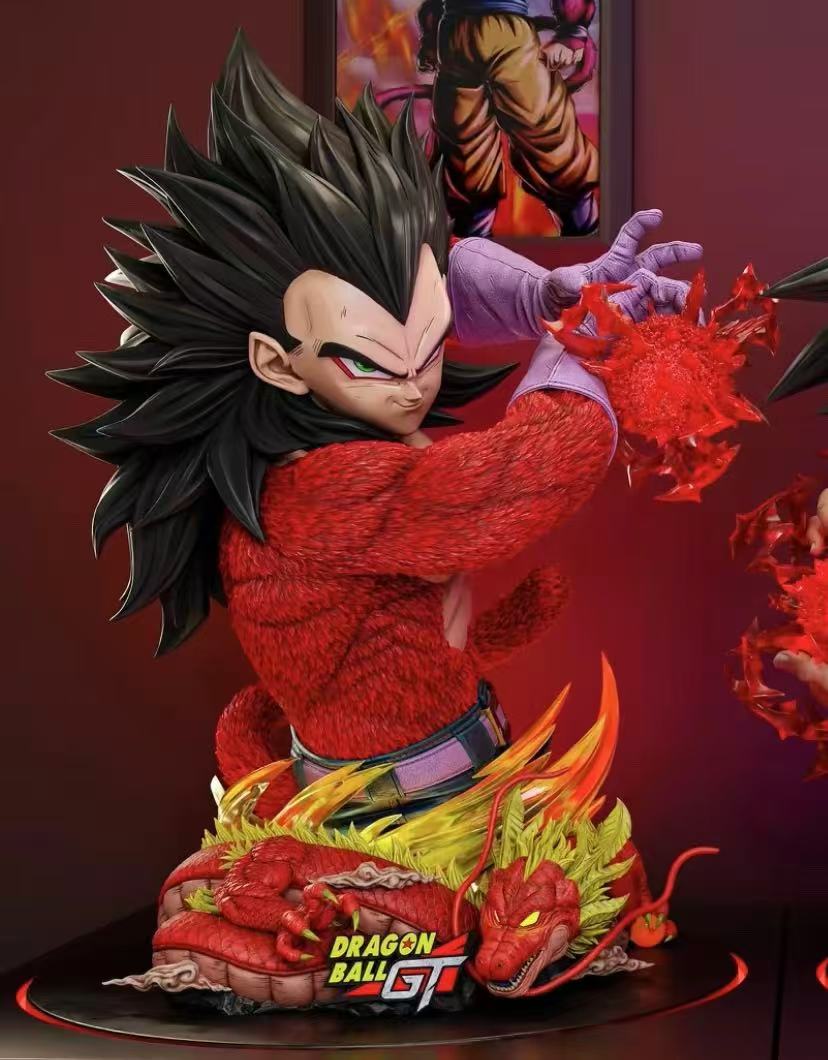 KD Studio - 1/1 Bust Goku | Vegeta SSJ4 LED Resin Statue[In Stock]