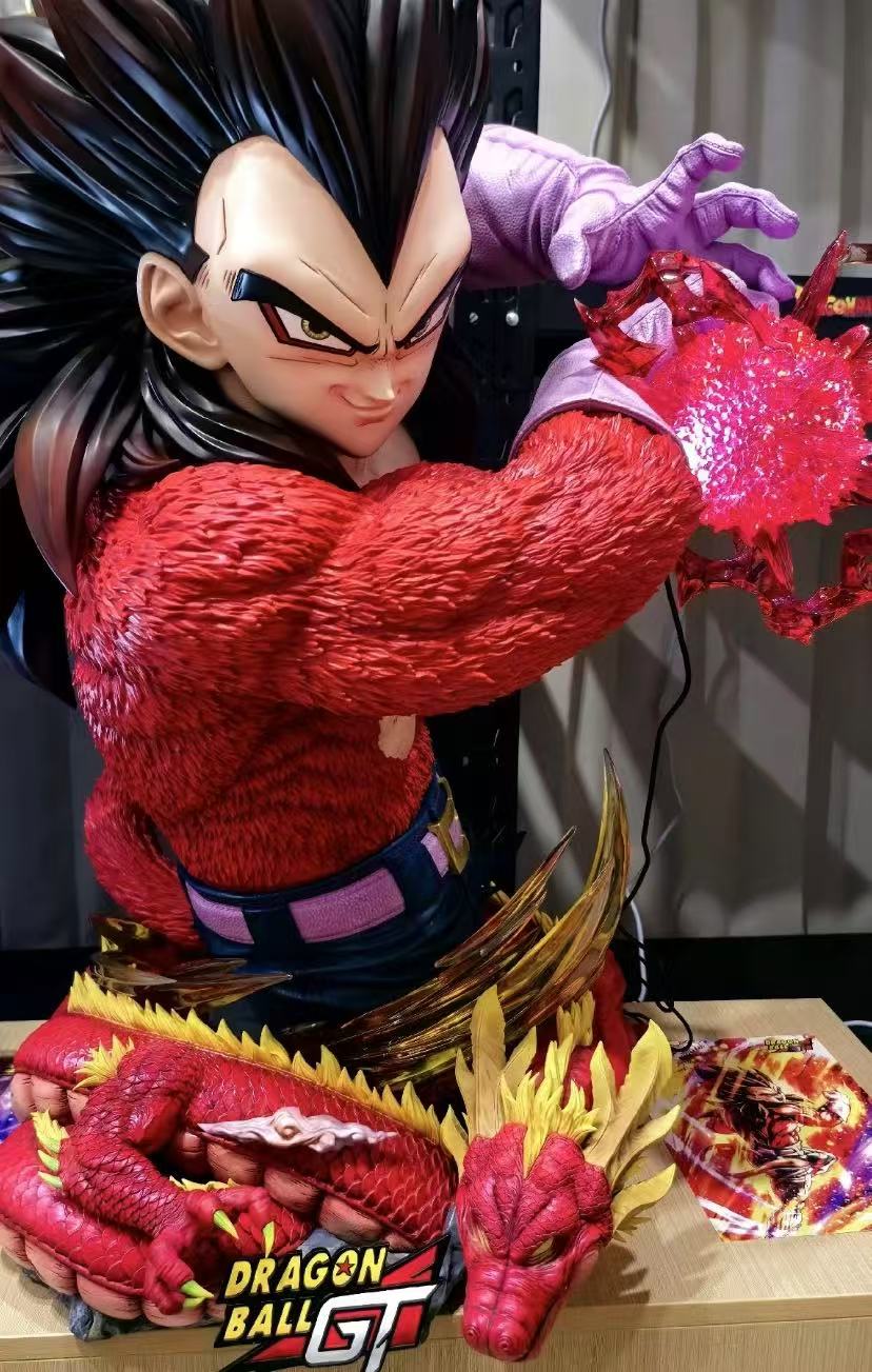 KD Studio - 1/1 Bust Goku | Vegeta SSJ4 LED Resin Statue[In Stock]