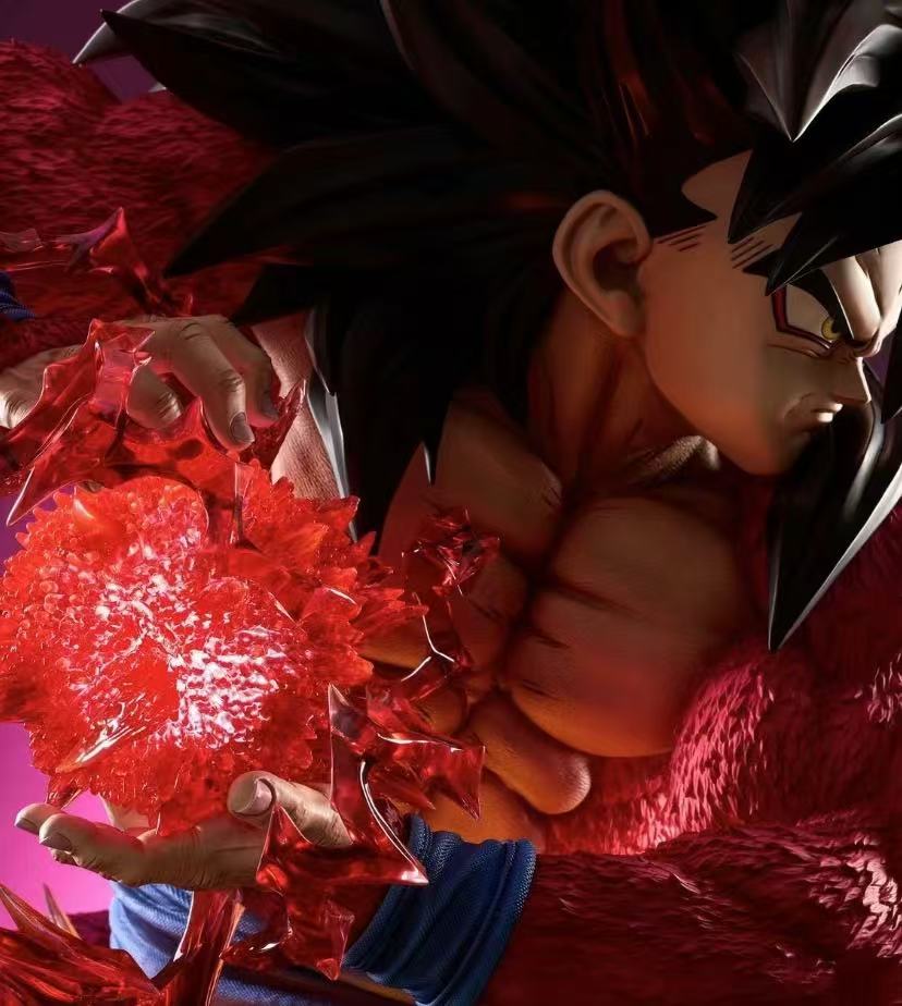 KD Studio - 1/1 Bust Goku | Vegeta SSJ4 LED Resin Statue[In Stock]