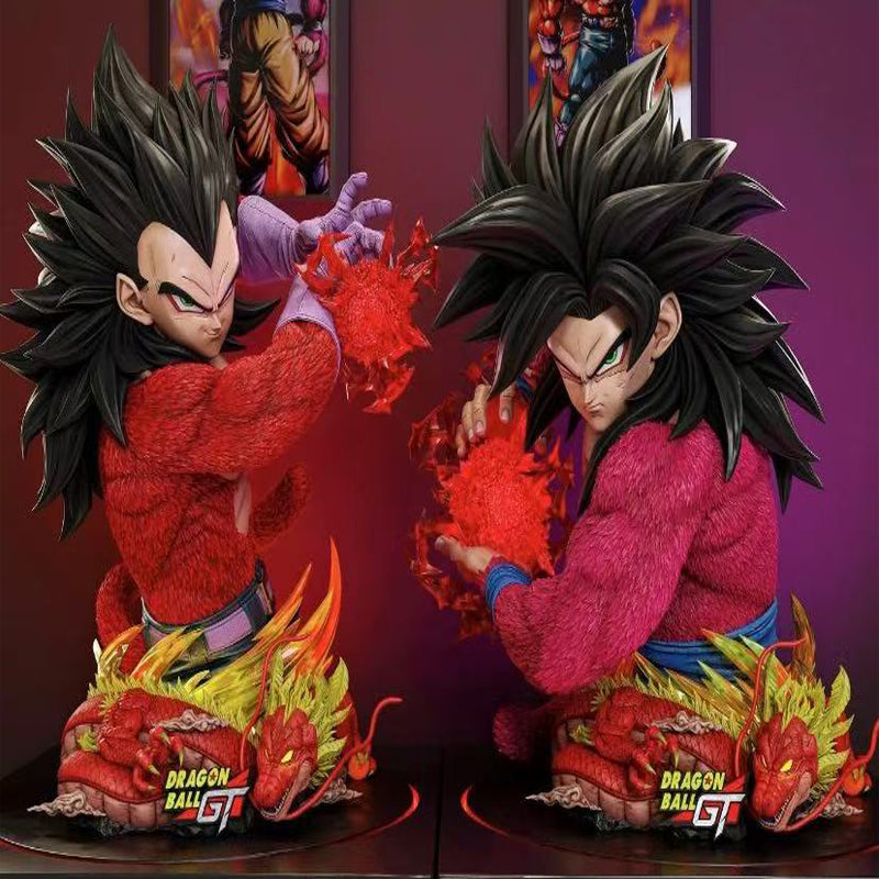 KD Studio - 1/1 Bust Goku | Vegeta SSJ4 LED Resin Statue[In Stock]