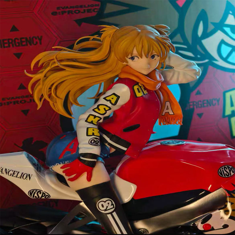 LJS Studio - Neon Genesis Evangelion Motorcycle Soryu Asuka Langley & Motorcycle Ayanami Rei 2.0 GK Resin Statue IN Stock