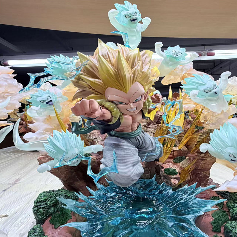 [In Stock] Dragon Ball Z HQS Dioramax Super Saiyan 3 Gotenks LED Resin Statue