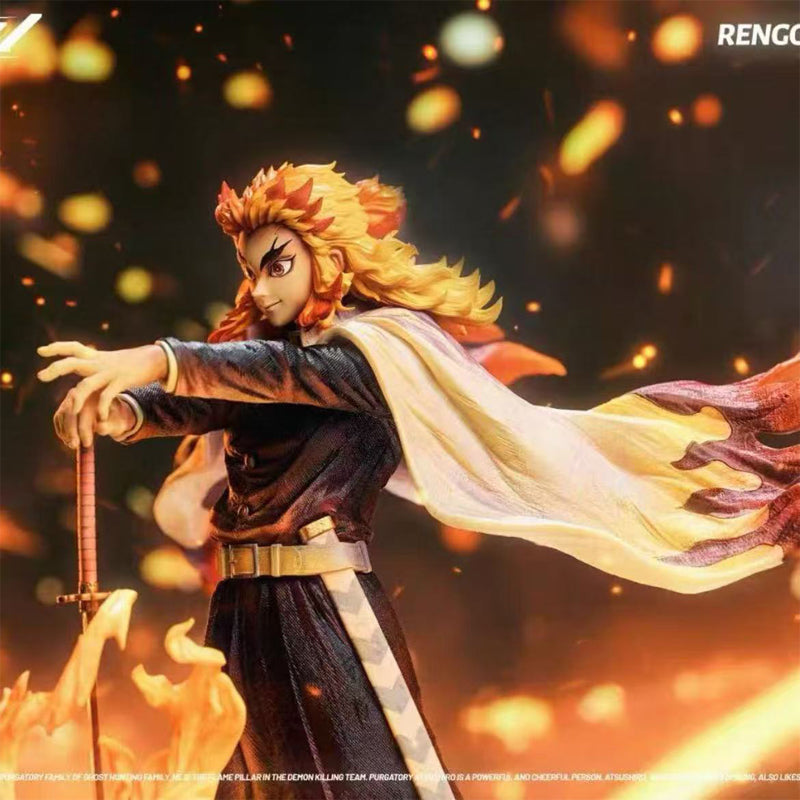 [In Stock] FXW Studio - Flame Hashira Rengoku Kyojuro LED [BD Variants] Resin Statue