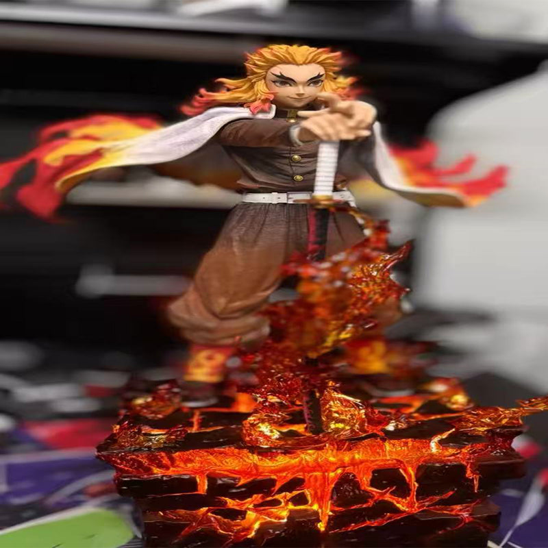 [In Stock] FXW Studio - Flame Hashira Rengoku Kyojuro LED [BD Variants] Resin Statue