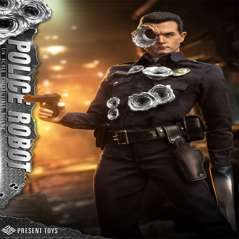 Present Toys SP62 Police Robot - T1000 1/6 Limited Collectible Action Figure In Stock