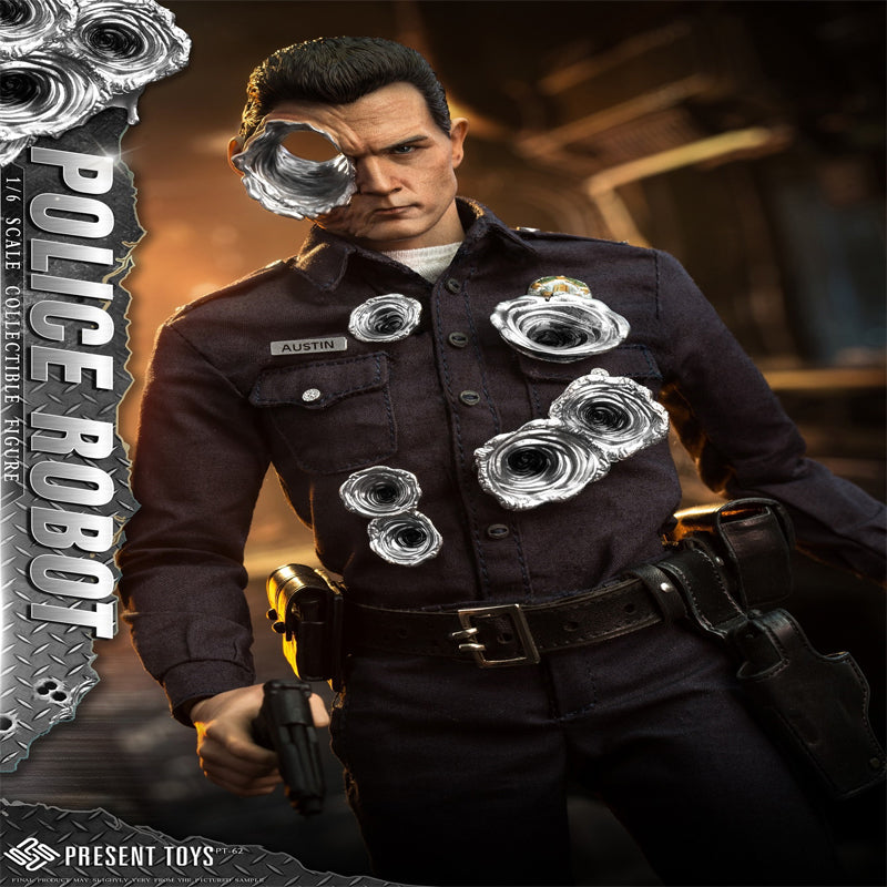 Present Toys SP62 Police Robot - T1000 1/6 Limited Collectible Action Figure In Stock