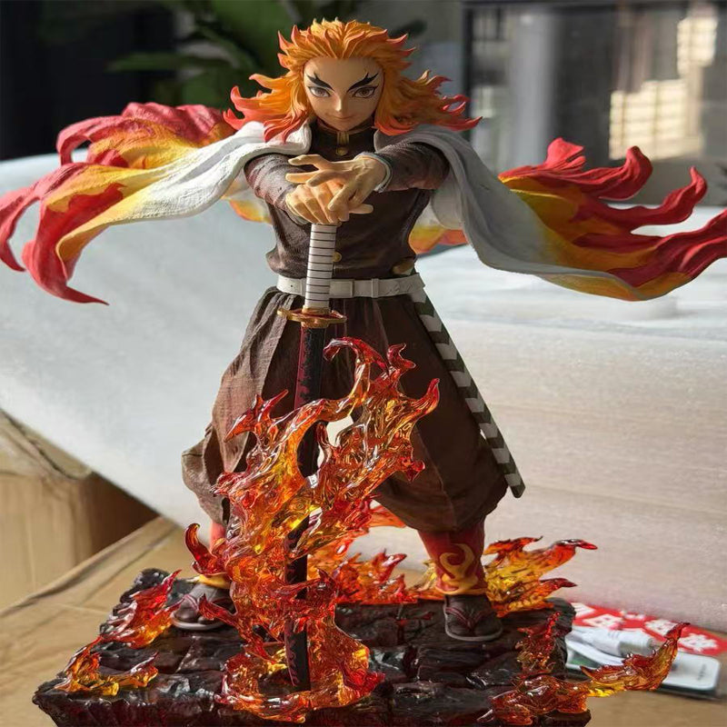[In Stock] FXW Studio - Flame Hashira Rengoku Kyojuro LED [BD Variants] Resin Statue