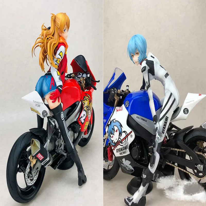 LJS Studio - Neon Genesis Evangelion Motorcycle Soryu Asuka Langley & Motorcycle Ayanami Rei 2.0 GK Resin Statue IN Stock