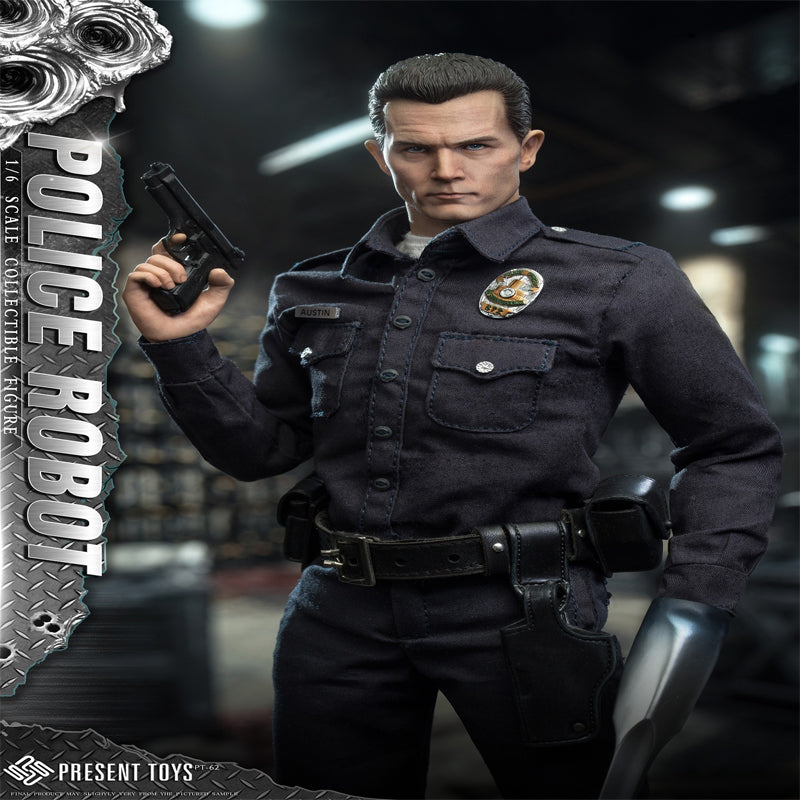 Present Toys SP62 Police Robot - T1000 1/6 Limited Collectible Action Figure In Stock