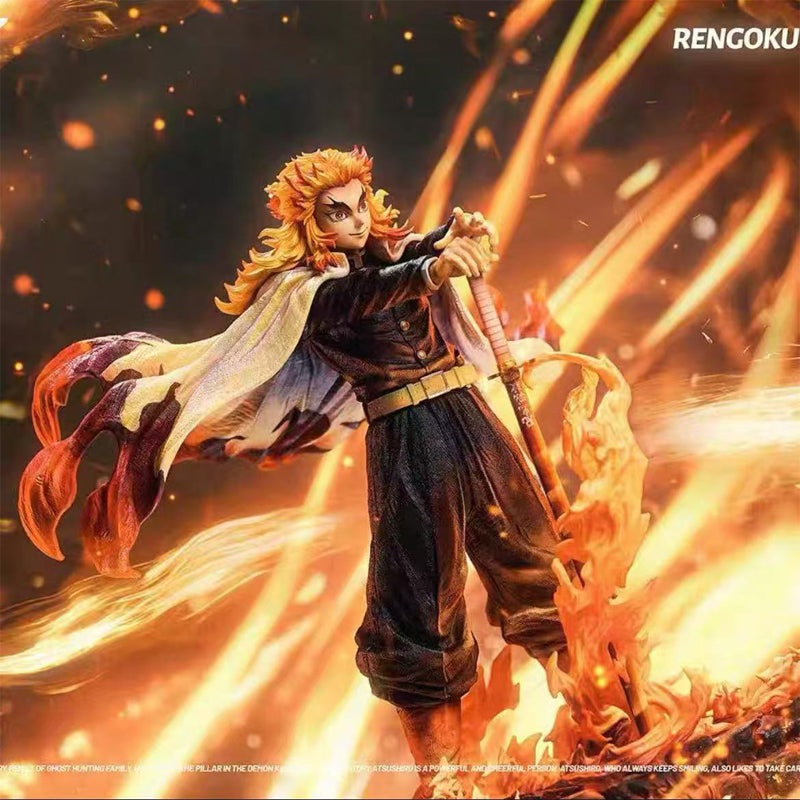 [In Stock] FXW Studio - Flame Hashira Rengoku Kyojuro LED [BD Variants] Resin Statue