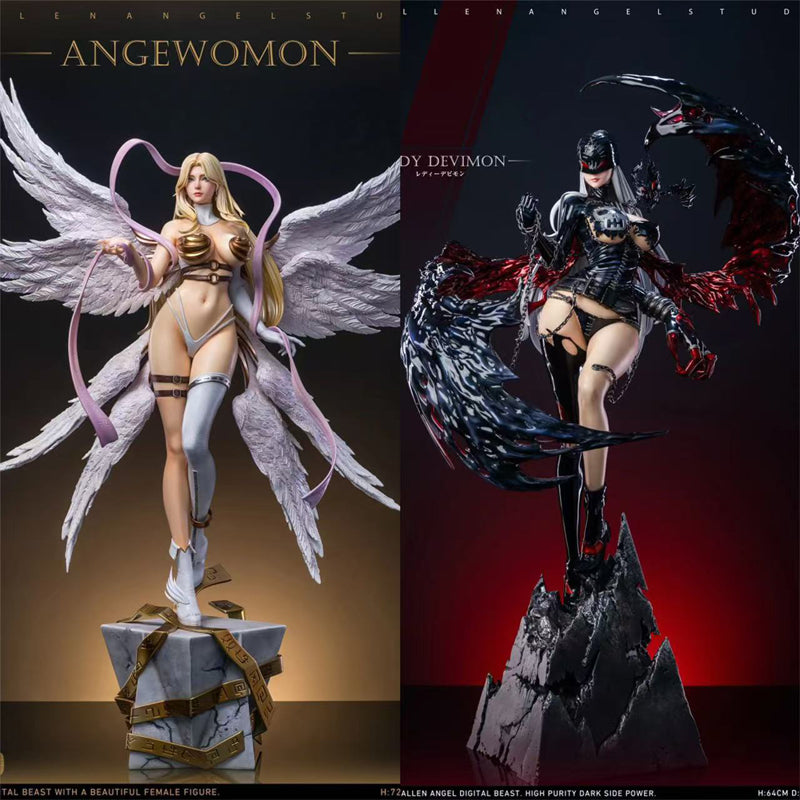 [In Stock]FA Studio 1/4 Scale Angewomon & Lady Devimon - Digimon Resin Statue