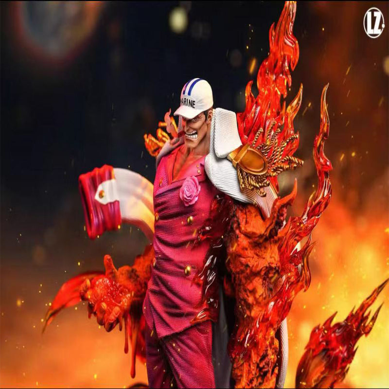 LZ Studio-One Piece Sakazuki Akainu LED GK Resin Statue IN Stock