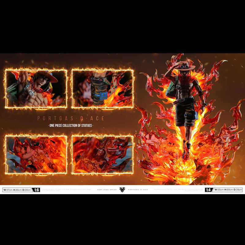 [In Stock] Okr Studio - One Piece Burning Ace 1/6 LED Resin Statue