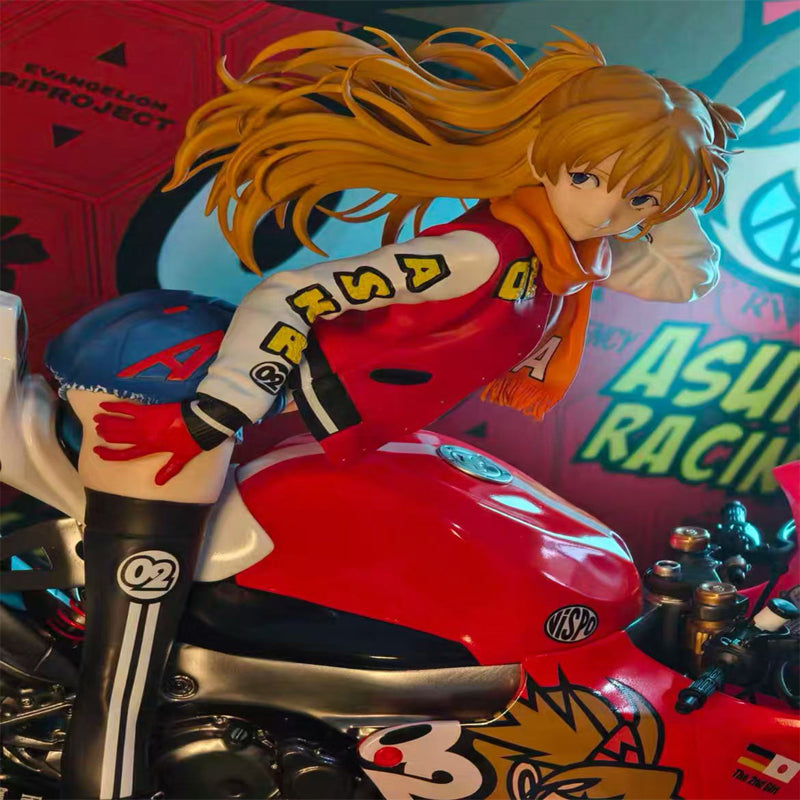 LJS Studio - Neon Genesis Evangelion Motorcycle Soryu Asuka Langley & Motorcycle Ayanami Rei 2.0 GK Resin Statue IN Stock